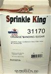 Sprinkle King Orange Sanding Sugar - 8 Pound Carton