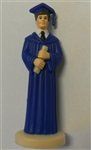 Royal Blue Gown Graduate Boy Cake Topper