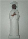 Ethnic White Gown Graduate Girl Cake Topper