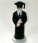Black Gown Graduate Boy Cake Topper