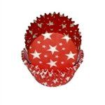 Red White Star Baking Cups - 50 Pack