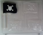 Jolly Roger Pirate Flag Lollipop Mold - Cch081