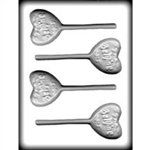Heart "Be Mine" Sucker Hard Candy Mold (8H-1242)