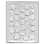 Snow Flakes Assortment Hard Candy Mold (8H-4115)