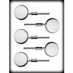 2" Flat Round Sucker Hard Candy Mold (8H-5207)