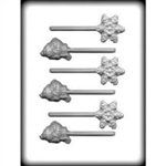 Snowflake Snowman Sucker Hard Candy Mold (8H-4959)