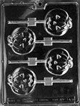 Flat Pumpkin Lolly Chocolate Mold - Lph049