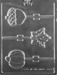 Fall Assortment Lolly Acorn, Leaf, Pumpkin Mold - Lpf123