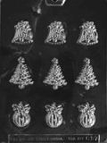Bite Size Ornaments Bells Trees Mold - LPC187